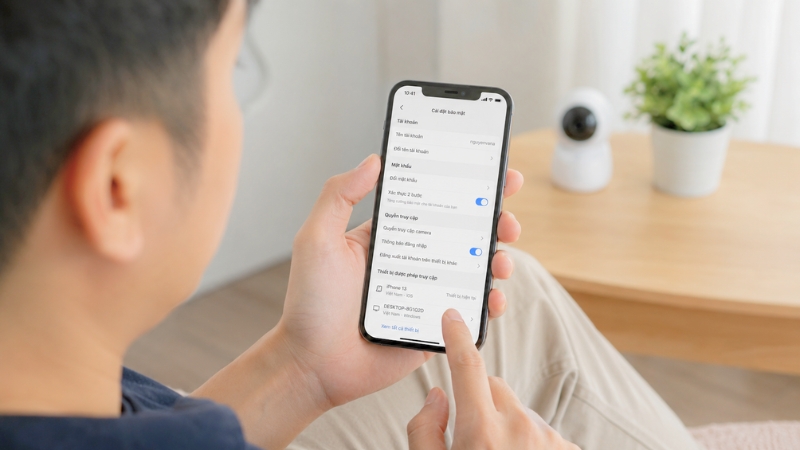 Thiết lập tài khoản và mật khẩu đúng cách giúp giảm rủi ro khi dùng camera WiFi