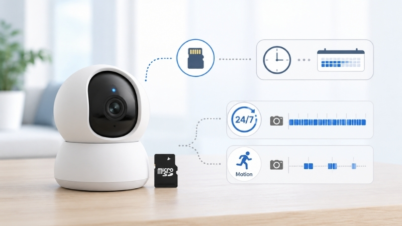 Dung lượng thẻ nhớ chỉ là một phần, thời gian lưu còn phụ thuộc vào cách camera ghi hình