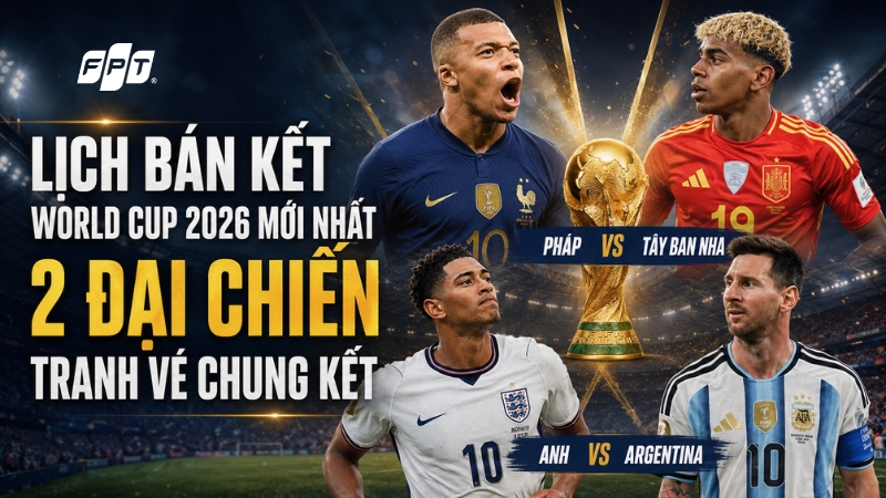 Lịch b&aacute;n kết World Cup 2026 mới nhất: Tranh v&eacute; v&agrave;o chung kết