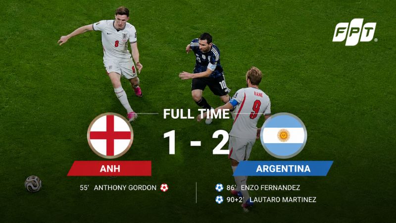Kết quả Anh vs Argentina: Messi gi&uacute;p Argentina v&agrave;o chung kết