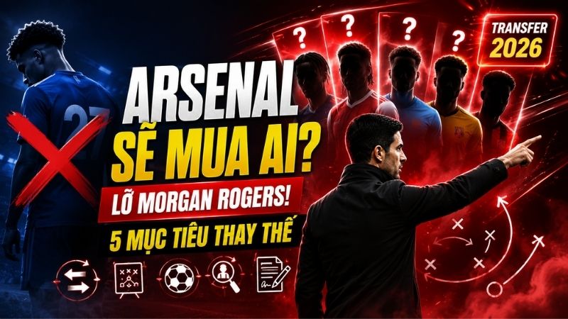 Arsenal sẽ mua ai sau khi để lỡ mất Morgan Rogers?