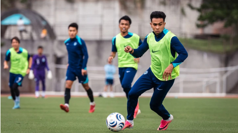 Các cầu thủ Singapore tập luyện cho ASEAN Hyundai Cup 2026