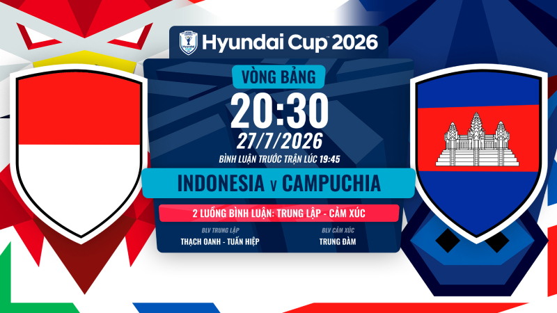 Link xem trực tiếp Indonesia vs Campuchia (20h30 ng&agrave;y 27/7)