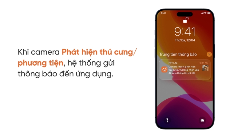Thông báo cho biết thiết bị và loại sự kiện vừa được ghi nhận