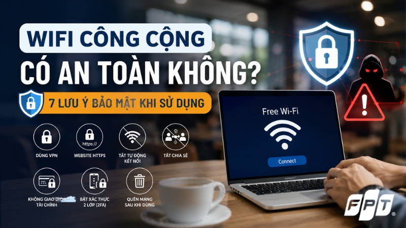 Wifi c&ocirc;ng cộng c&oacute; an to&agrave;n kh&ocirc;ng? 7 lưu &yacute; bảo mật khi sử dụng