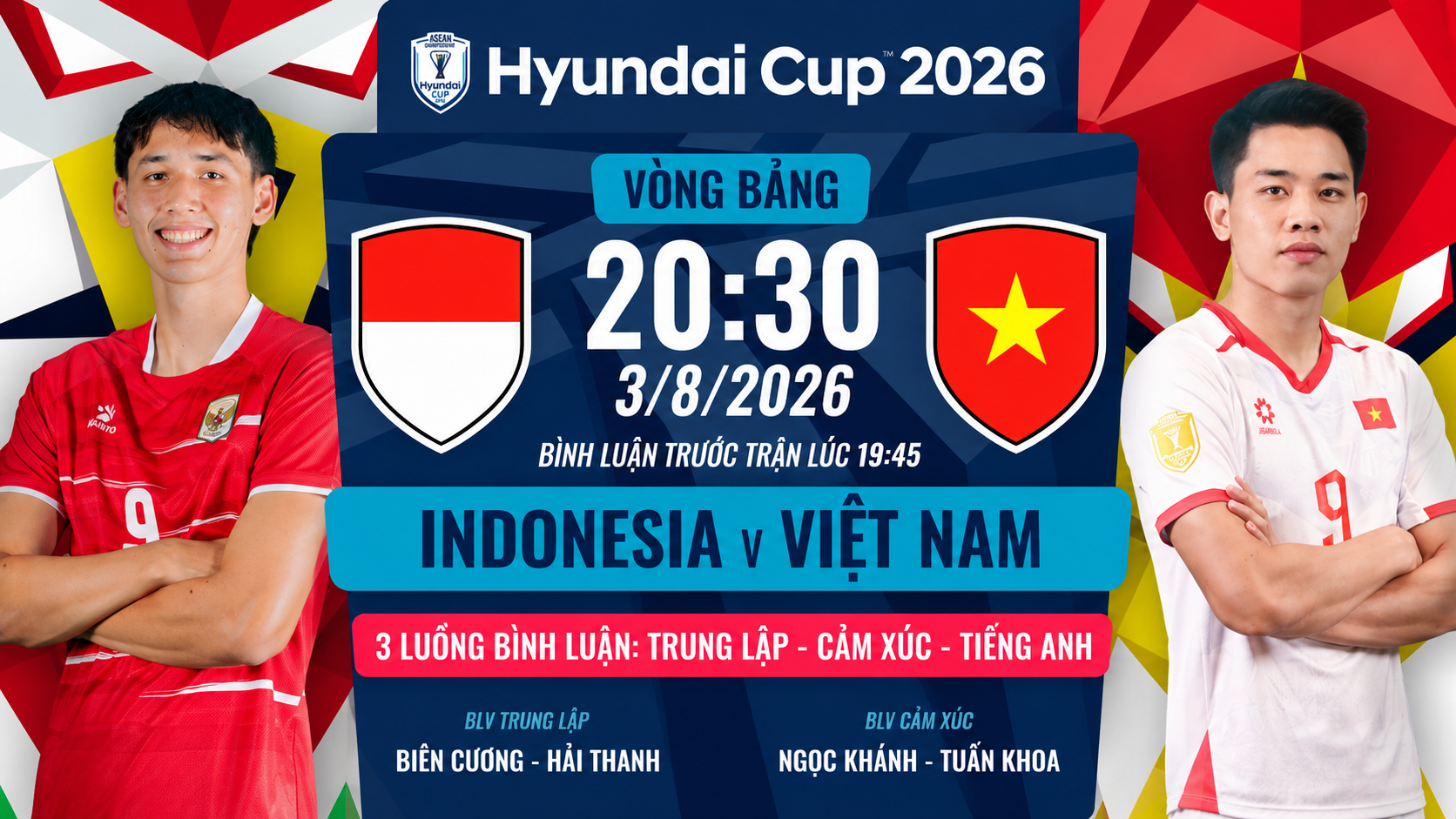 Link xem trực tiếp Việt Nam vs Indonesia, 20h30 ng&agrave;y 03/08