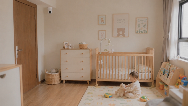 Camera giúp phụ huynh theo dõi bé từ xa khi cần