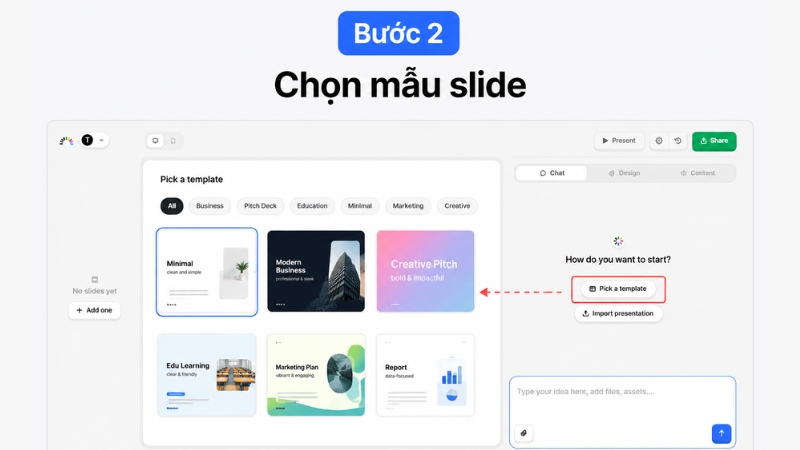 Chọn mẫu Slide phù hợp với nhu cầu