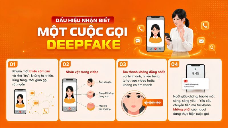 Dấu hiệu nhận biết cuộc gọi Deepfake