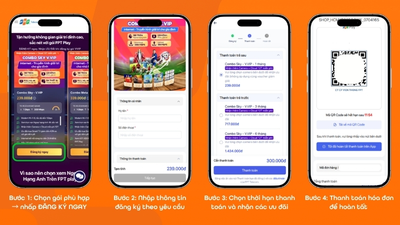 Đăng ký Combo Internet - Truyền hình chỉ với vài bước đơn giản