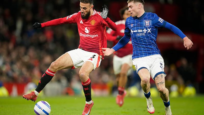 Trận Manchester United 3-2 Ipswich Town tại Ngoại hạng Anh mùa 2024/25