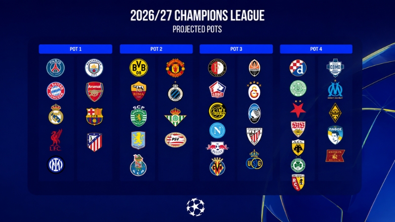 36 đội bóng góp mặt tại vòng phân hạng Champions League 2026/27