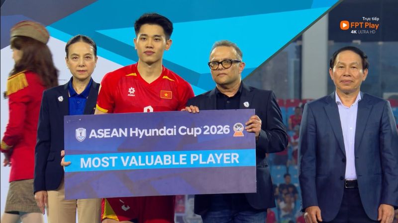 Nguyễn Đình Bắc đạt danh hiệu MVP tại ASEAN Cup 2026