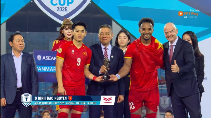 Đình Bắc và Xuân Son cùng giành Vua phá lưới ASEAN Cup 2026