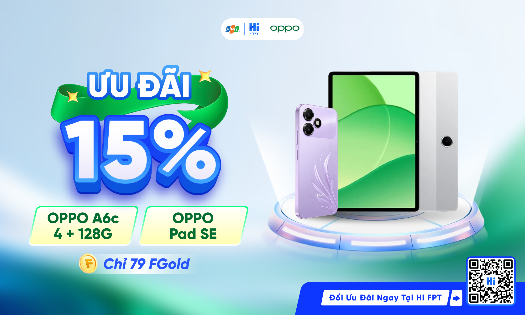 Ưu đ&atilde;i OPPO tr&ecirc;n Hi FPT: Giảm đến 20%