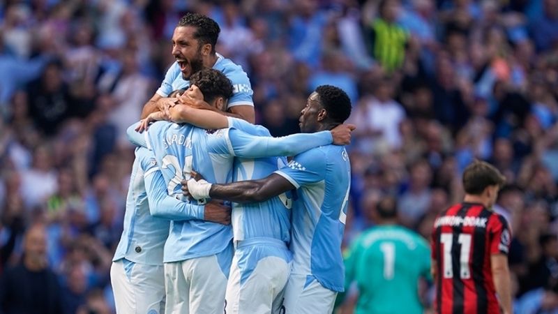 Man City dành chiến thắng 2 - 1 trước Bournemouth