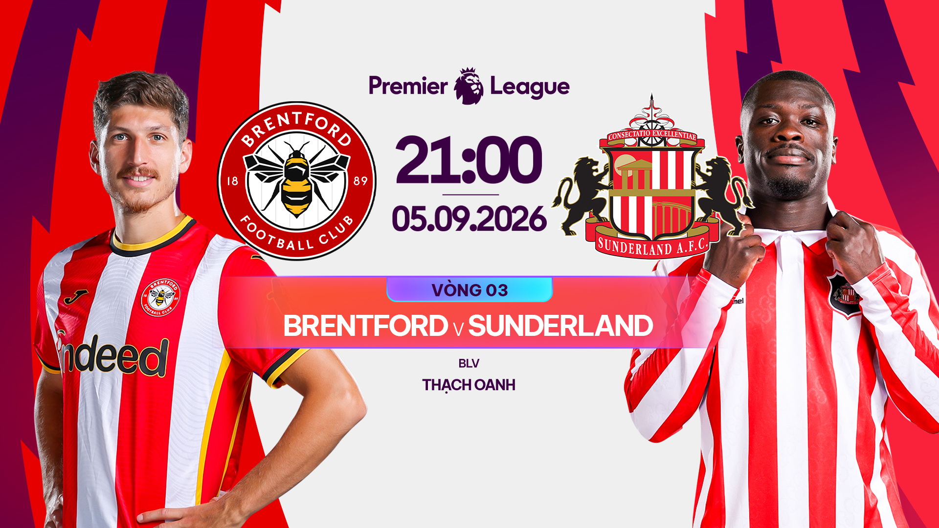 Link xem trực tiếp Brentford vs Sunderland (21h00, ng&agrave;y 5/9) tr&ecirc;n FPT Play