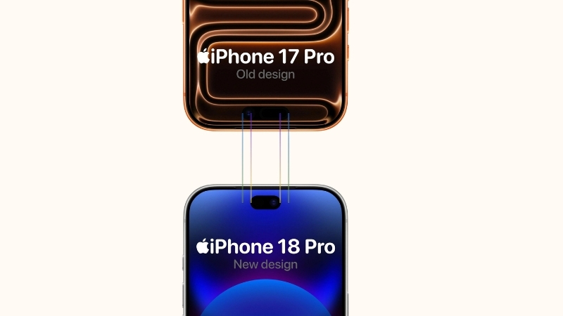 Dynamic Island mới trên iPhone 18