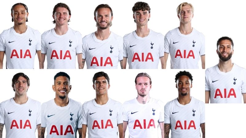 Đội hình các tiền vệ của Tottenham Hotspur mùa giải Premier League 2026/27