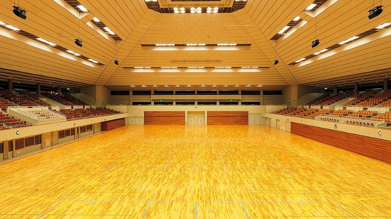 Okazaki Chuo Sogo Park Gymnasium là nơi diễn ra các trận bóng chuyền tại ASIAD 2026