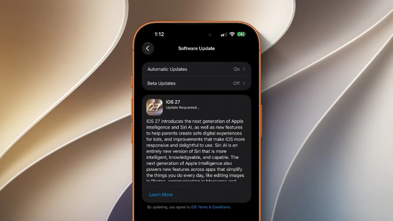 Cập nhật iOS 27 cho iPhone