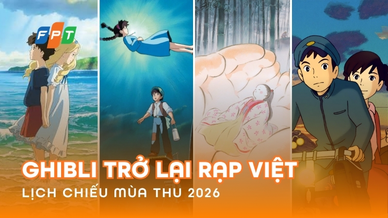 4 phim Ghibli ra rạp Việt m&ugrave;a thu 2026 v&agrave; lịch chiếu chi tiết