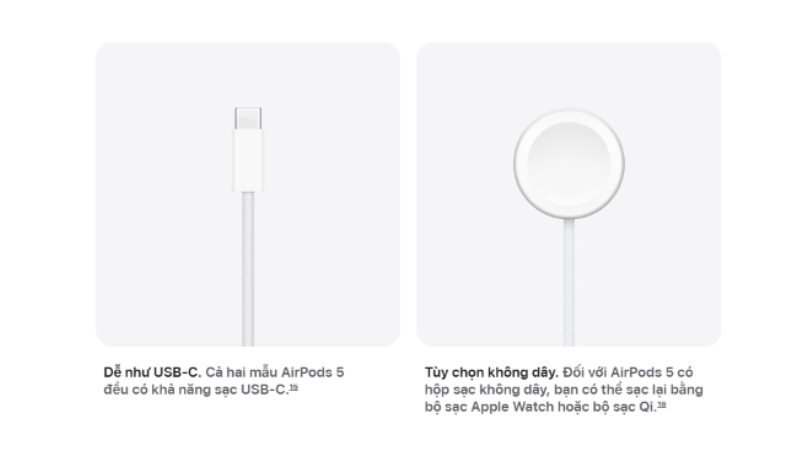 Hai phiên bản AirPods 5 hướng đến những nhu cầu sử dụng và sạc pin khác nhau