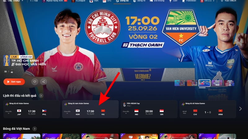 FPT Play là một trong các hạ tầng tiếp sóng ASIAD 2026
