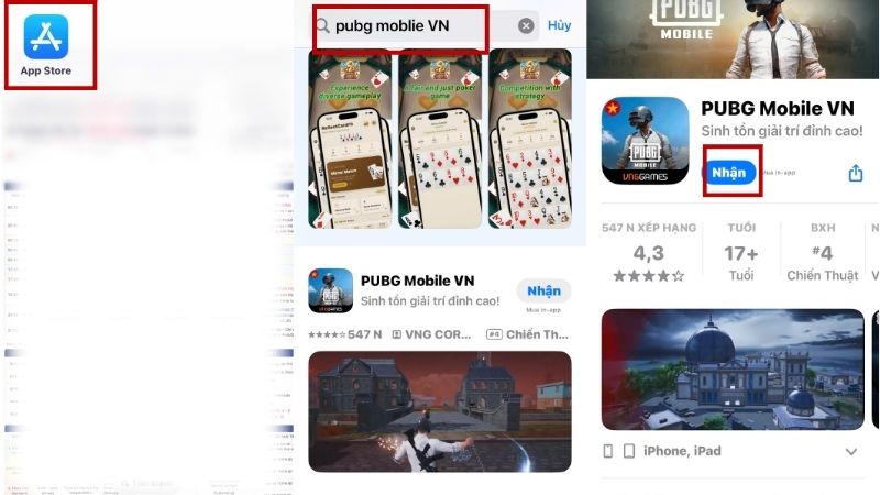 Cách tải PUBG Mobile VN trên điện thoại iPhone