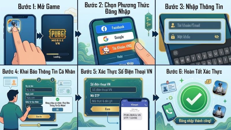 Cách đăng nhập và cài đặt xác thực tựa game PUBG Mobile trên điện thoại