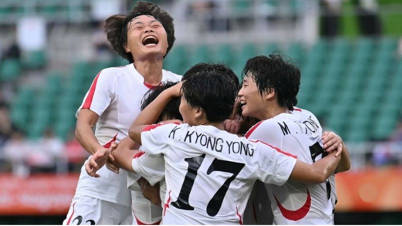 Triều Tiên đã thắng Đài Bắc Trung Hoa 5-1 ở tứ kết bóng đá nữ ASIAD 2026