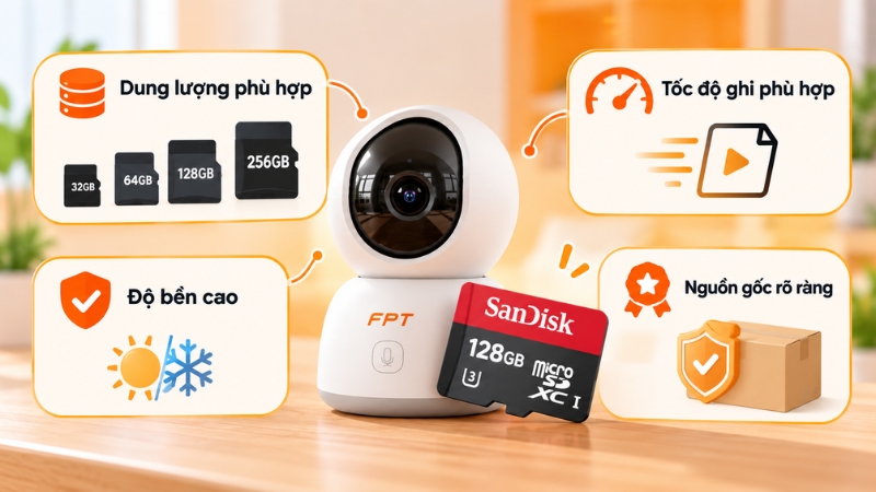 Cách chọn thẻ nhớ phù hợp cho camera