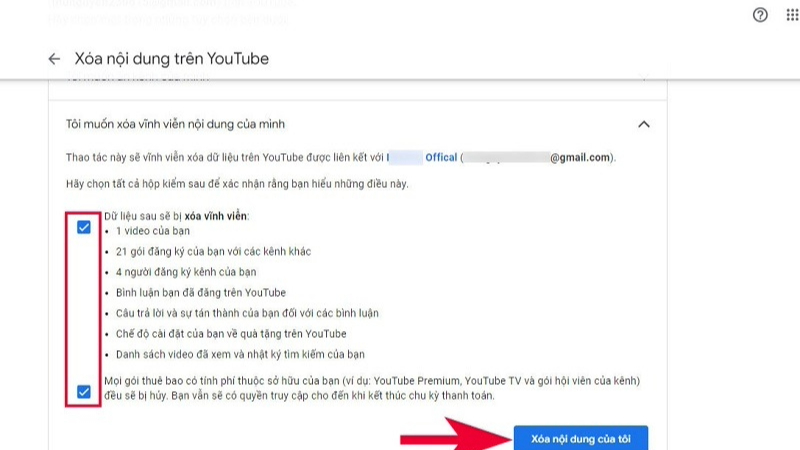 Xóa vĩnh viễn kênh YouTube là thao tác không thể hoàn tác, nên cân nhắc kỹ trước khi thực hiện