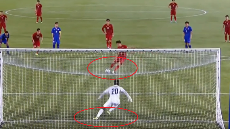 U22 Việt Nam được đá lại penalty vì thủ môn Thái Lan phạm luật