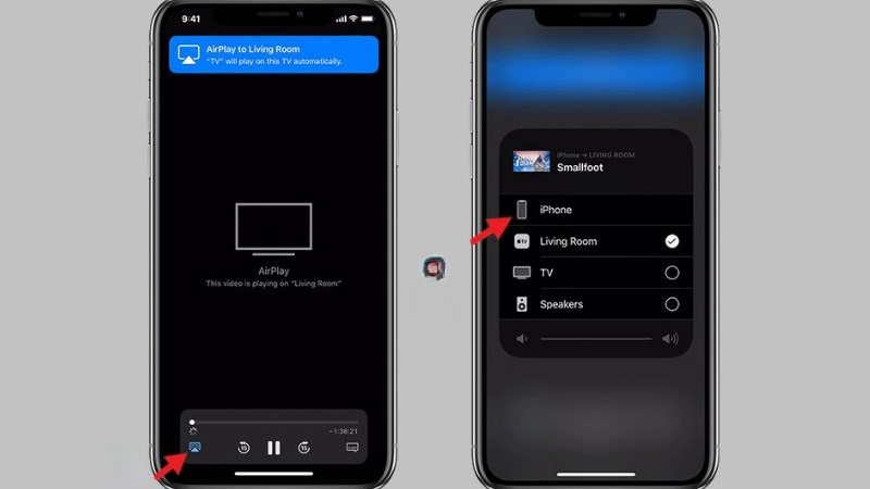 Phản chiếu iPhone lên tivi qua AirPlay