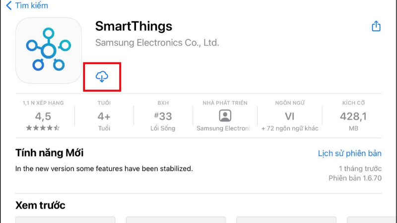 SmartThings là ứng dụng kết nối iPhone với TV Samsung