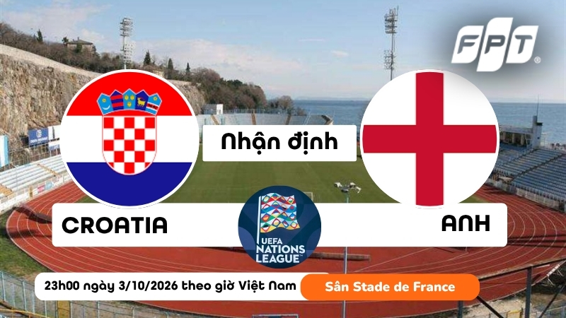 Nhận định b&oacute;ng đ&aacute; Croatia vs Anh (23h00 ng&agrave;y 3/10): Quyết đấu tại Rijeka