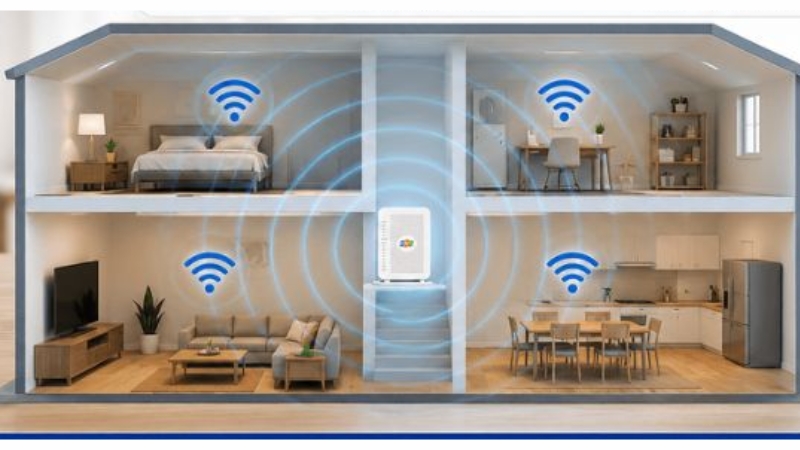 Một bộ phát WiFi đặt đúng chỗ có thể phục vụ cả nhà