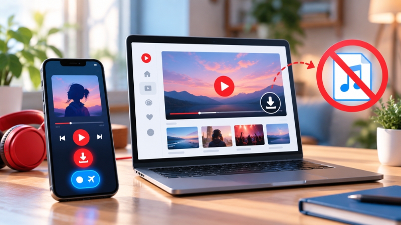 Người dùng Youtube Premium có thể tải nhạc từ Youtube về máy offline