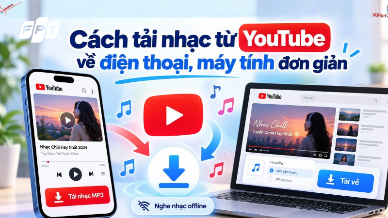 C&aacute;ch tải nhạc từ YouTube về điện thoại, m&aacute;y t&iacute;nh đơn giản