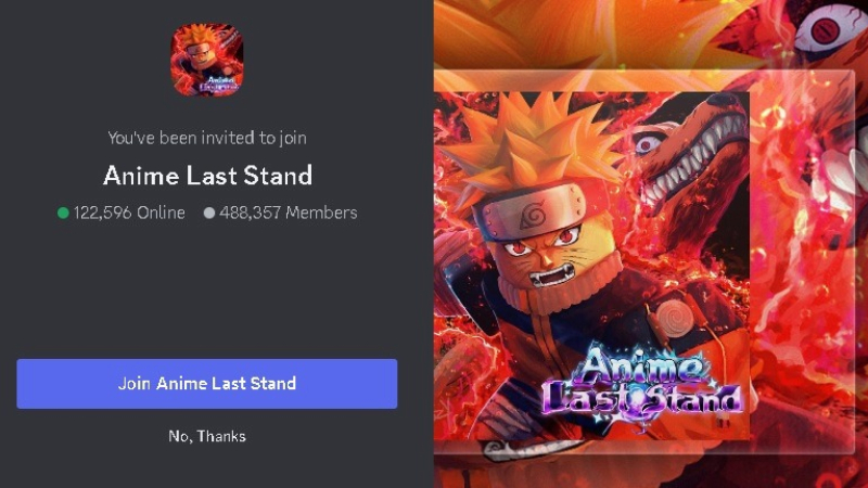 Kênh Discord của Anime Last Stand