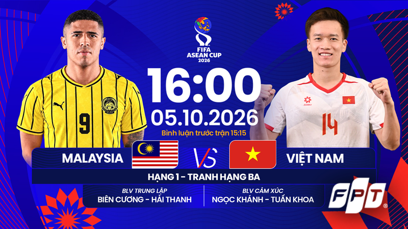 Link xem trực tiếp Việt Nam vs Malaysia (16h00, ng&agrave;y 5/10) tr&ecirc;n FPT Play