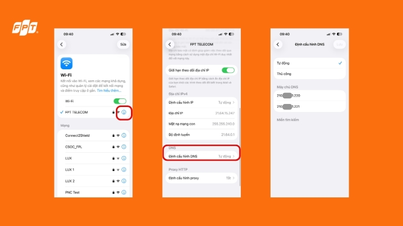 Cách xem DNS trên iPhone