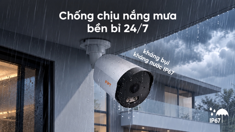 Camera IQ4S chuẩn IP67 bền bỉ ngoài trời, hoạt động ổn định mọi lúc mọi nơi