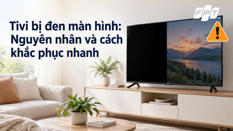 Tivi bị đen m&agrave;n h&igrave;nh: Nguy&ecirc;n nh&acirc;n v&agrave; c&aacute;ch khắc phục nhanh