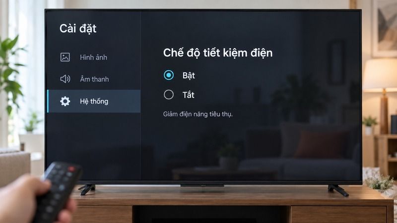 Một số tivi tự động làm tối màn hình theo chế độ tiết kiệm điện, khiến người dùng lầm tưởng là lỗi đen màn hình