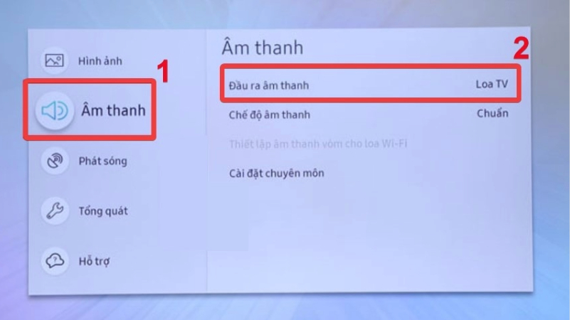 Kiểm tra đúng đầu ra âm thanh (loa tivi, HDMI ARC, Bluetooth) giúp xử lý phần lớn trường hợp tivi không có tiếng