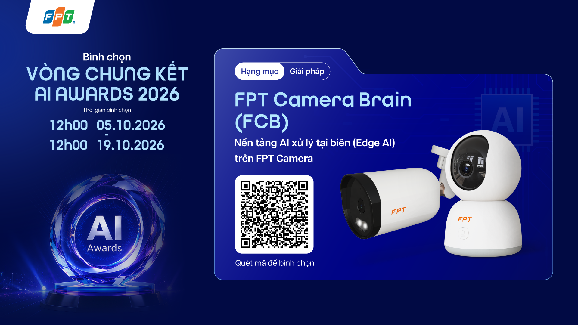 C&Ugrave;NG B&Igrave;NH CHỌN CHUNG KẾT CHO FPT CAMERA BRAIN TẠI AI AWARDS 2026