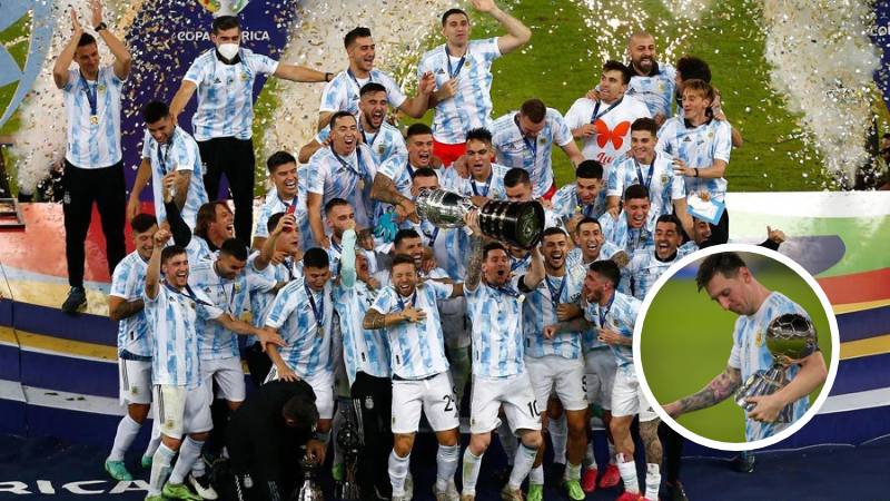 Messi nâng cao danh hiệu lớn đầu tiên cùng Argentina tại Copa America 2021 Messi nâng cao danh hiệu lớn đầu tiên cùng Argentina tại Copa America 2021