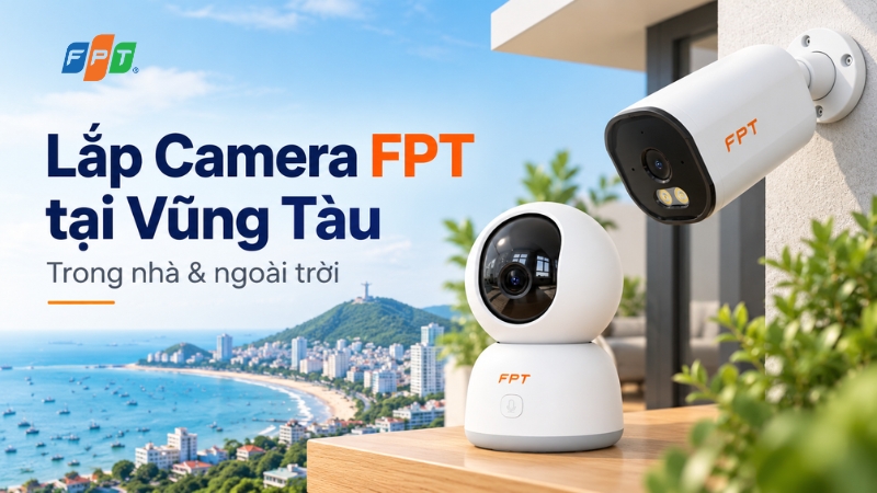 Lắp đặt Camera tại Vũng T&agrave;u ch&iacute;nh h&atilde;ng FPT, gi&aacute; tốt